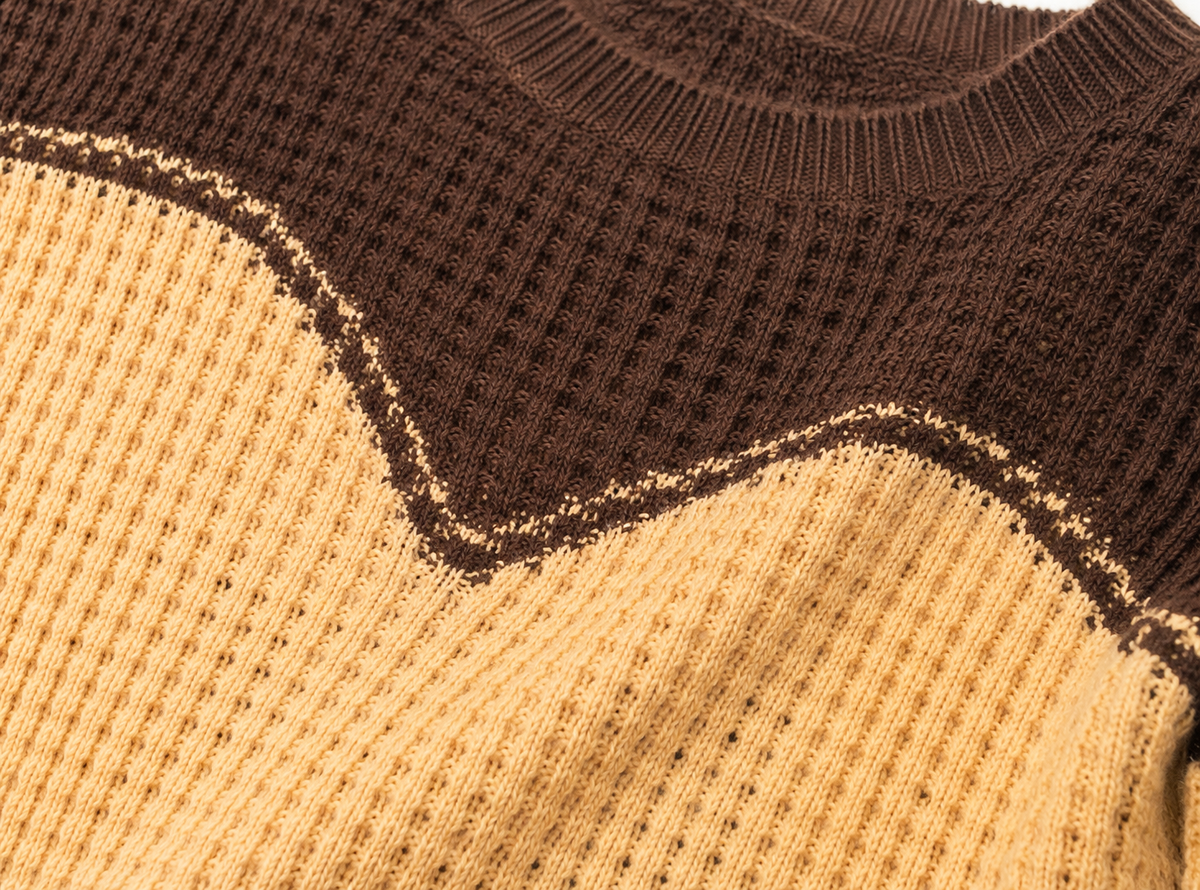 SPICE ALLEY - SA10148T - Western Yoke Waffle Knit Sweater