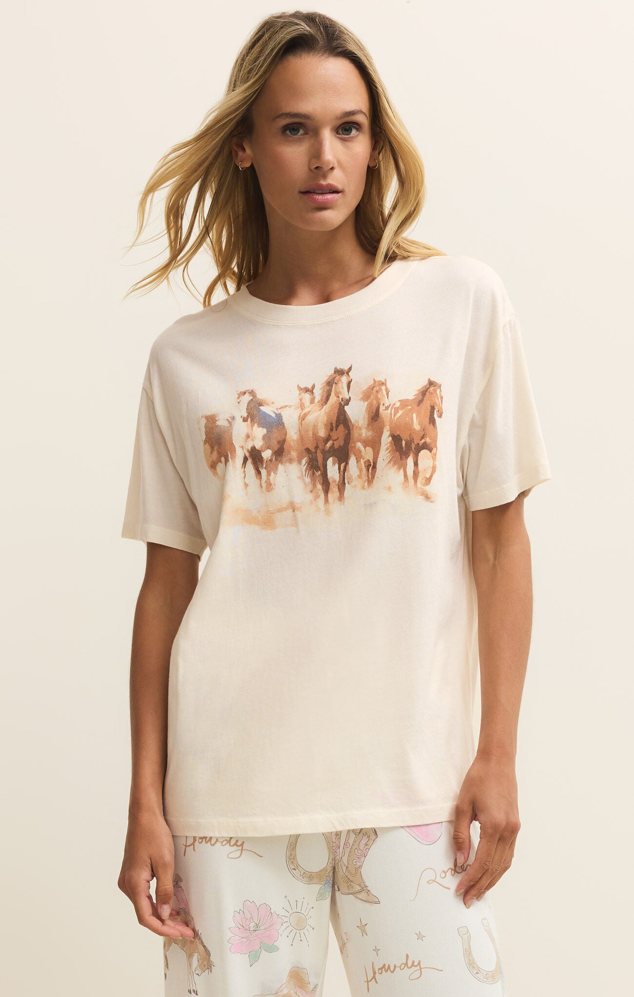 Howdy Horses Boyfriend Tee