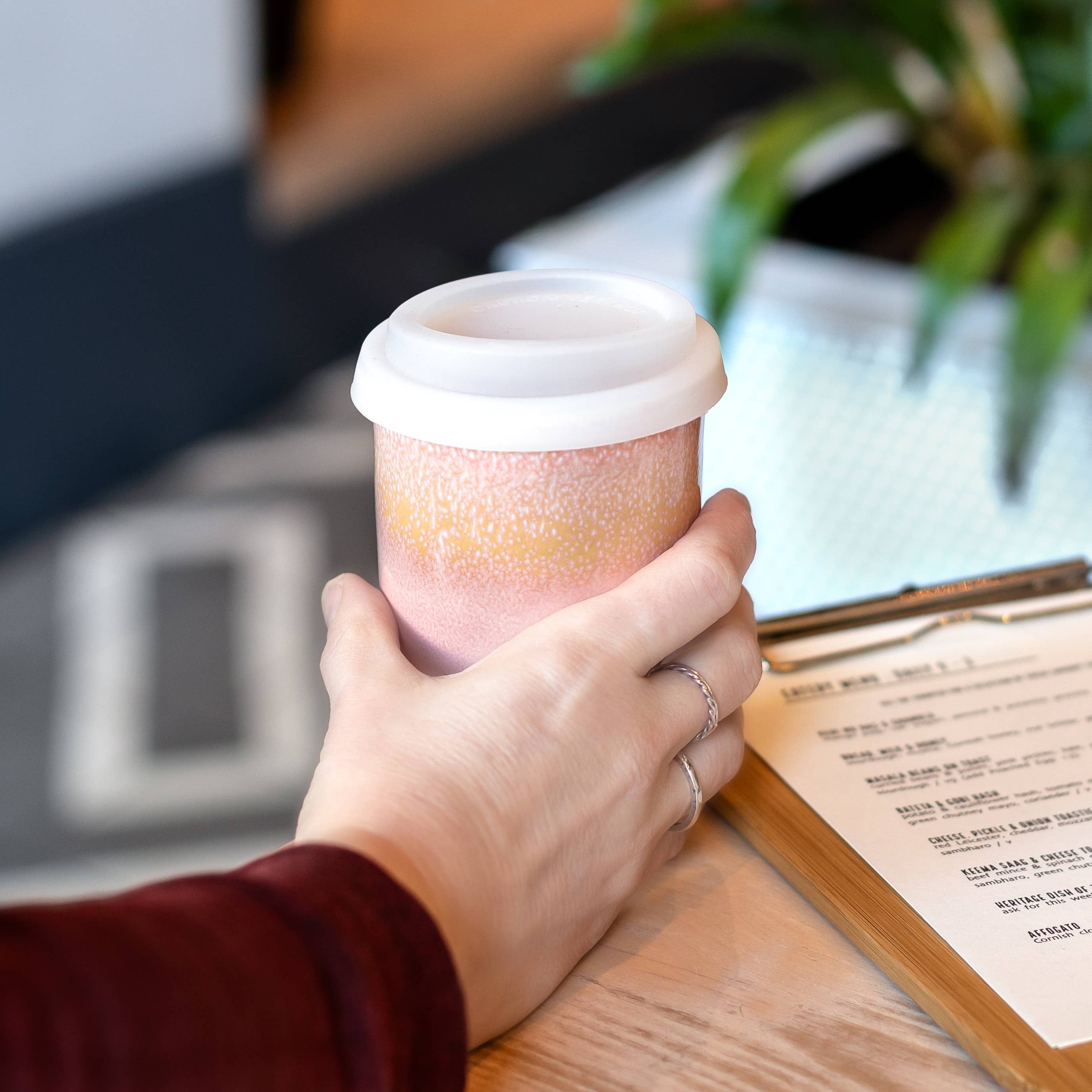 Nova Ceramics Travel Mugs - Afterglow 12oz Ceramic Travel Mug – Reusable & Giftable