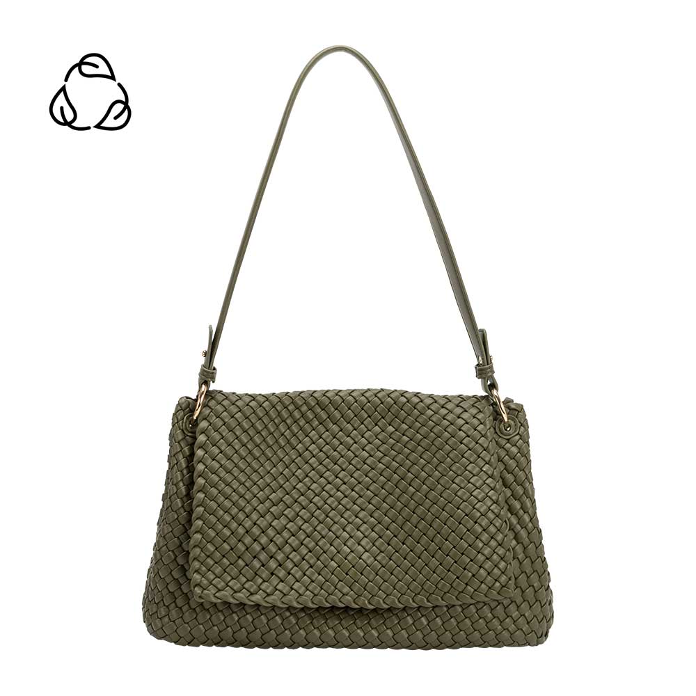 Melie Bianco - Natalia Olive Recycled Vegan Shoulder Bag