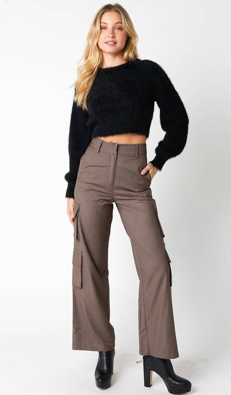 Olivaceous - Harlow Crop Sweater