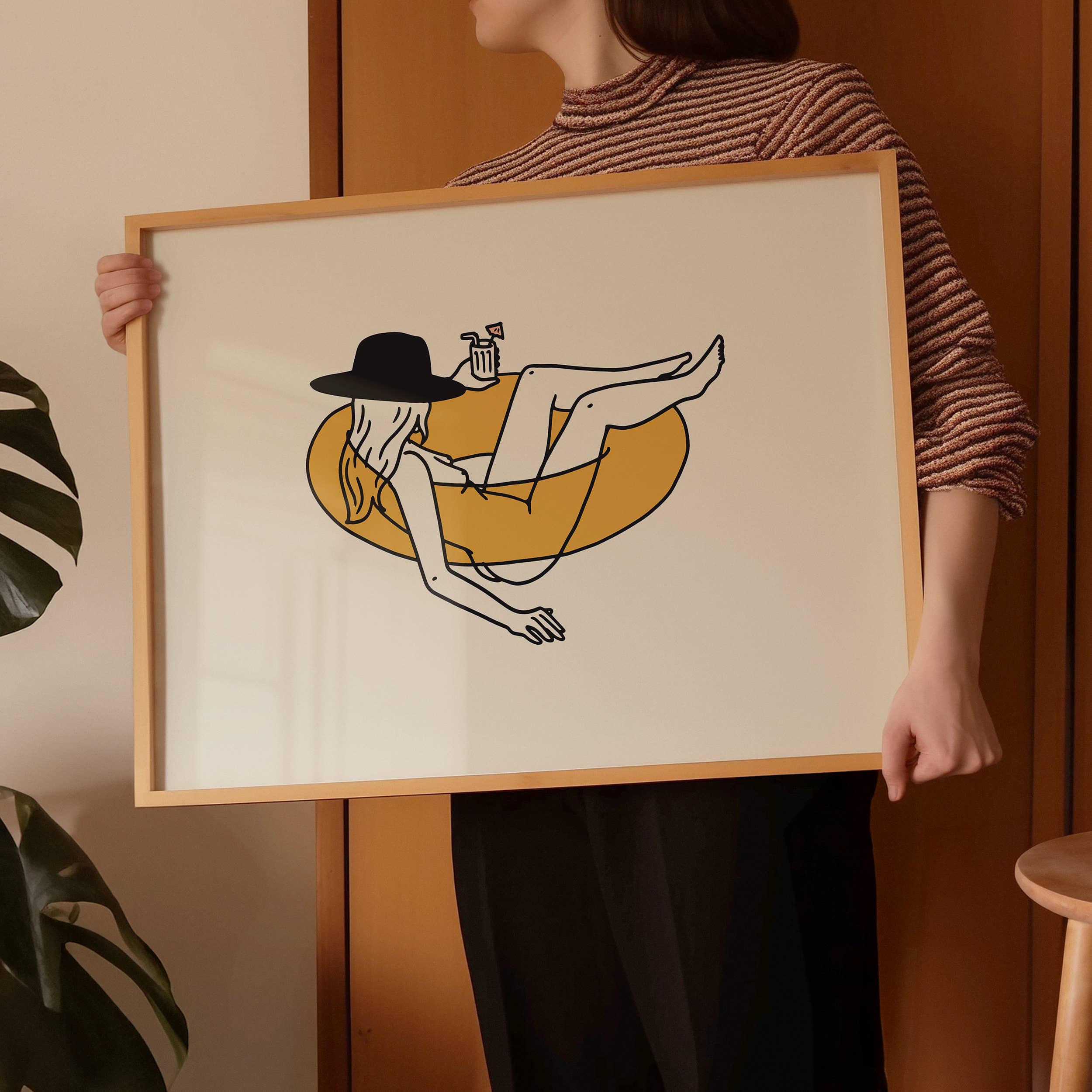 Tumbleweed Design Studio - Float Cowgirl Western Art Print Retro Vintage Home Decor