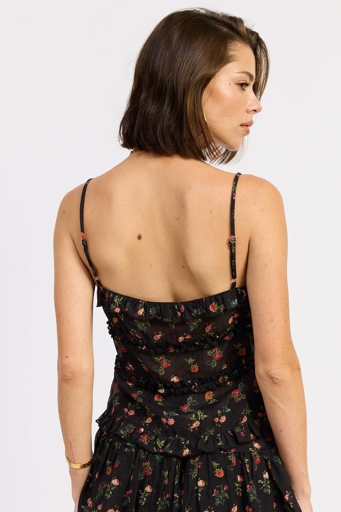 Emory Park - RUFFLED CAMI TOP WITH FRONT TIE