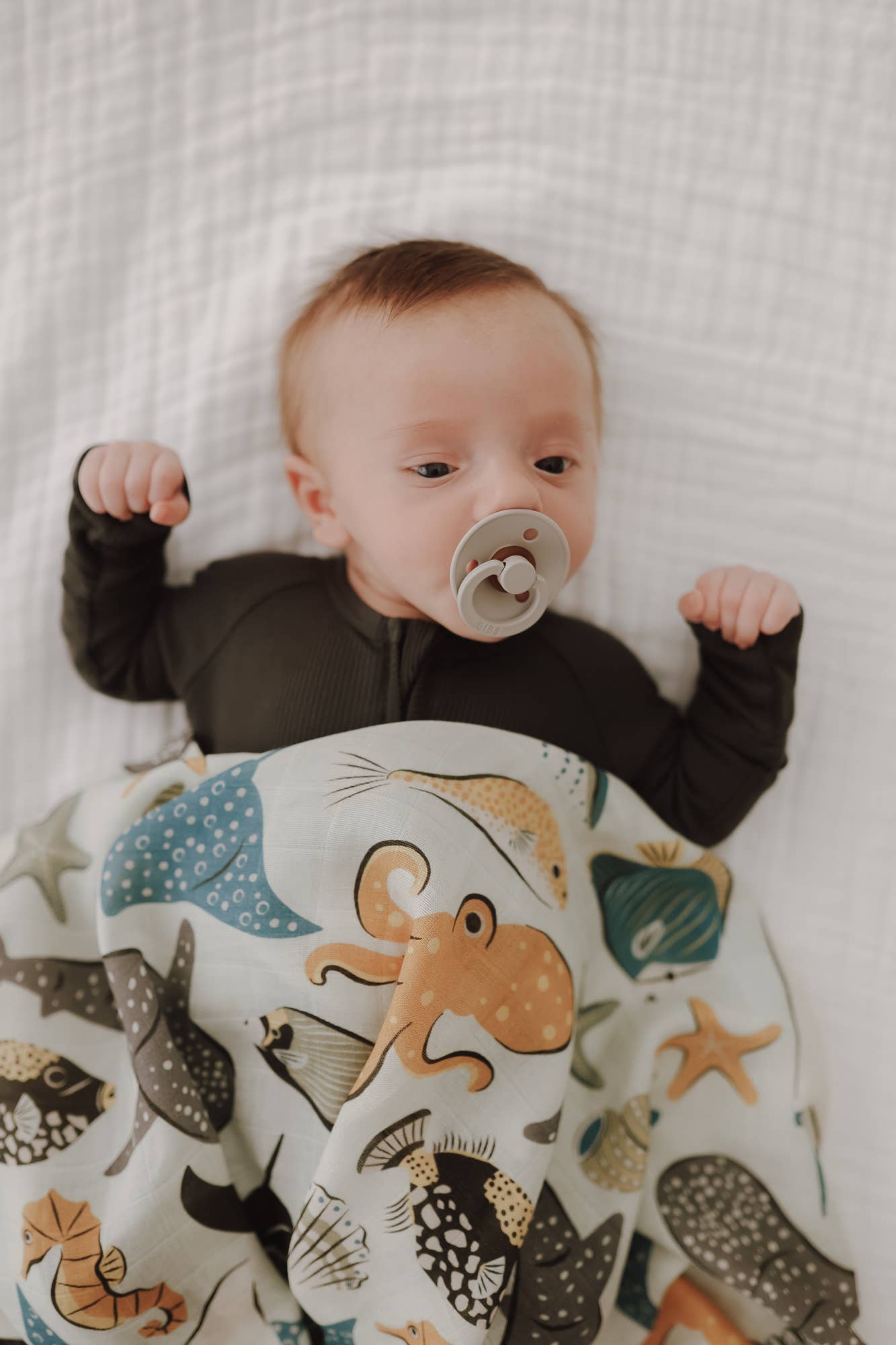 Ellie Sue - Seabound Muslin Swaddle Blanket