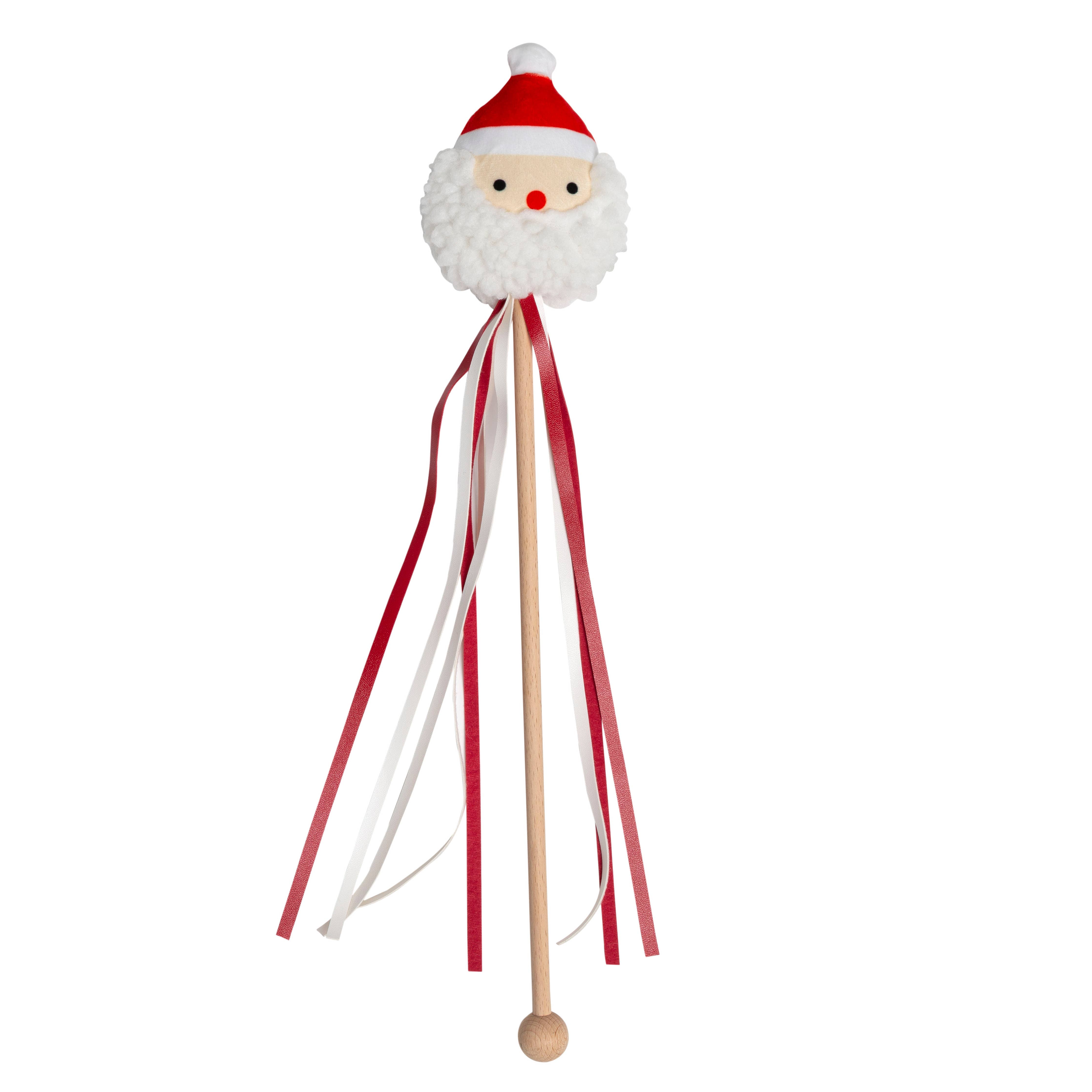 Pearhead - Holiday Santa Cat Christmas Teaser Wand Toy