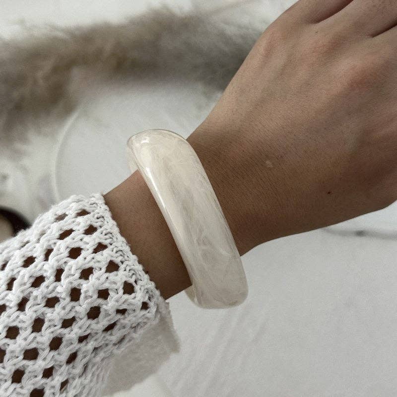 Dipped Shop - Irregular Acrylic Resin Bangle Bracelets MK2PPPO6W6JBR304