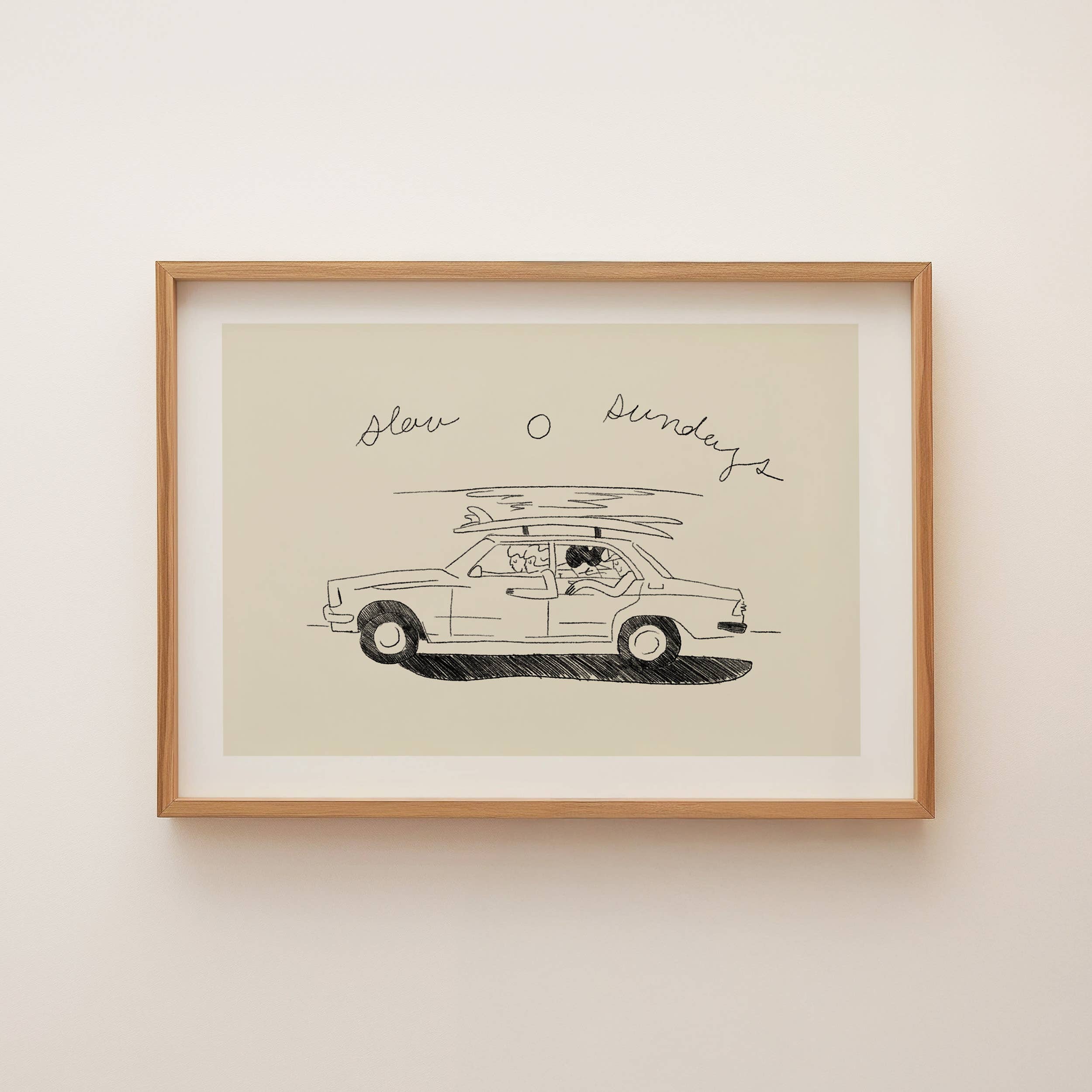 Tumbleweed Design Studio - Slow Sundays, Minimal Coastal Inspired Art Print