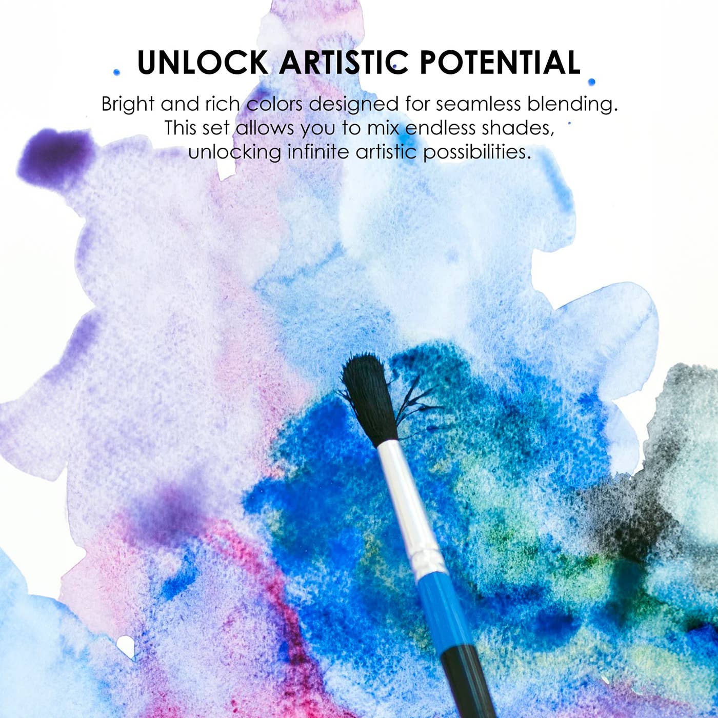 Grabie - Watercolor Pocket Set Of 12 With Brush - Landscape Colors