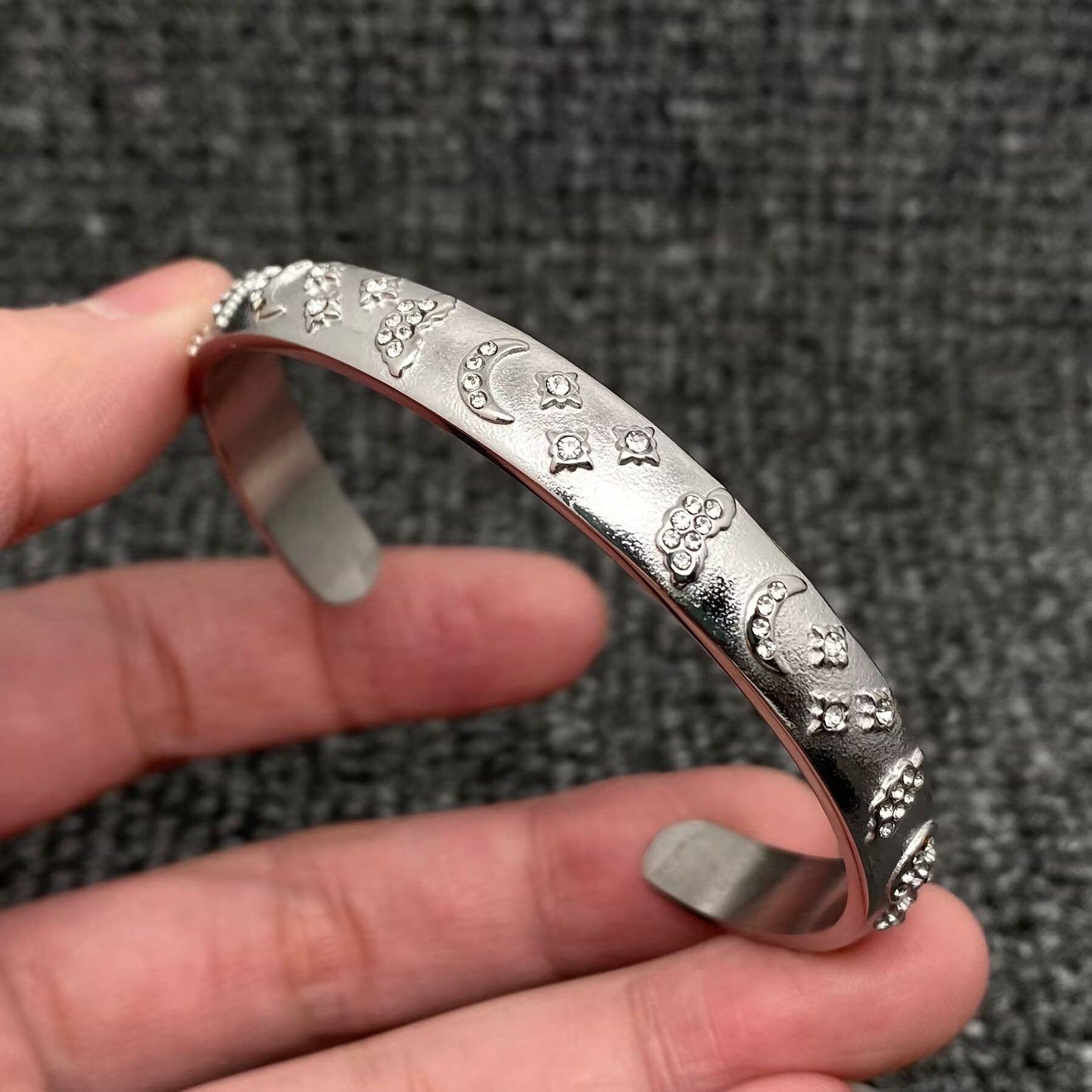 Surprise Tarot Style 18K Gold Plated S.Steel Cuff Bangle