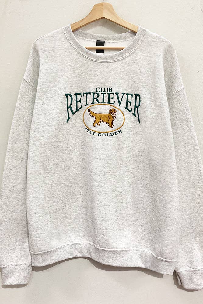 Sweet Claire - Embroidered Retriever Club Sweatshirt