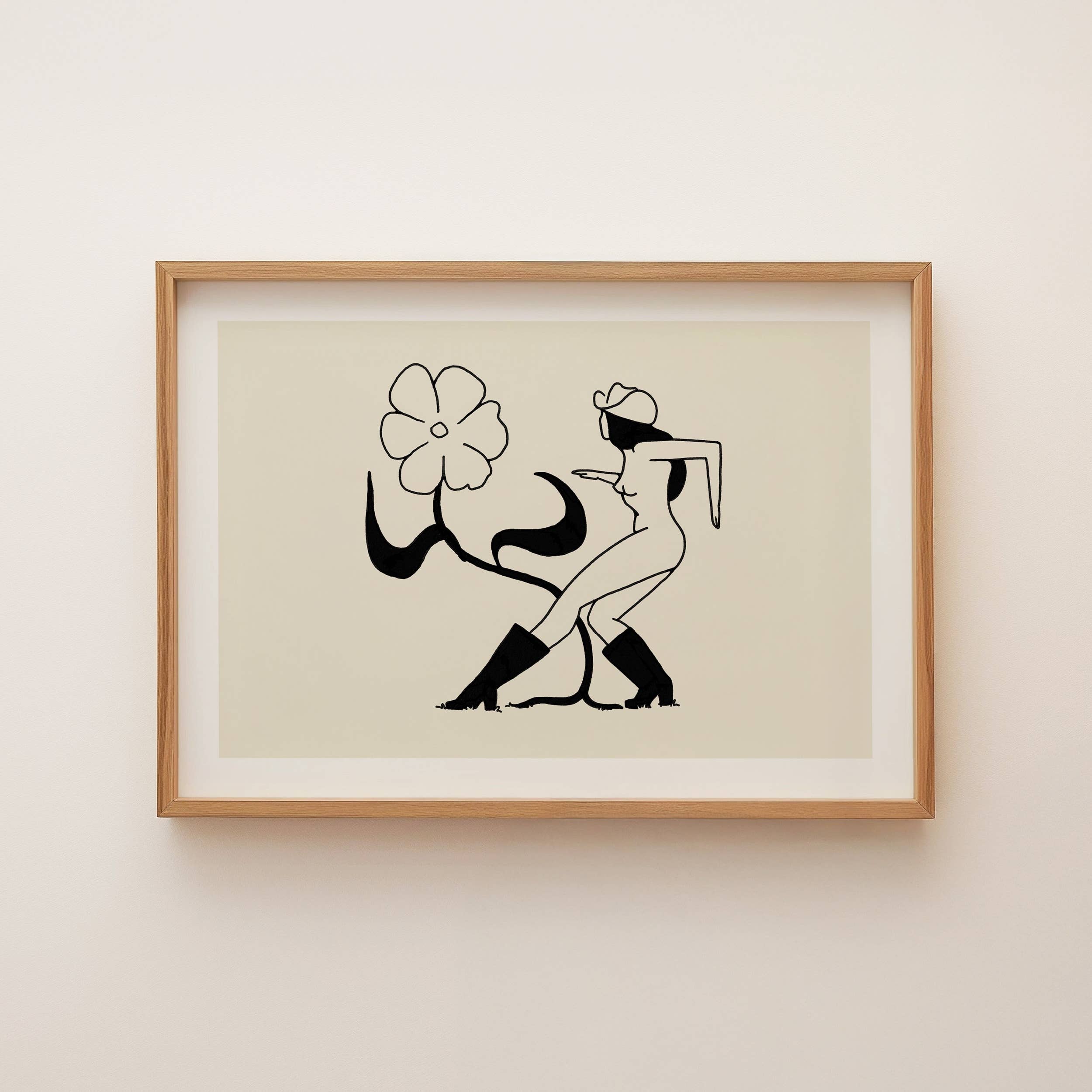Tumbleweed Design Studio - Flower Dance – Cowgirl Western& Botanical Giclée Art Print