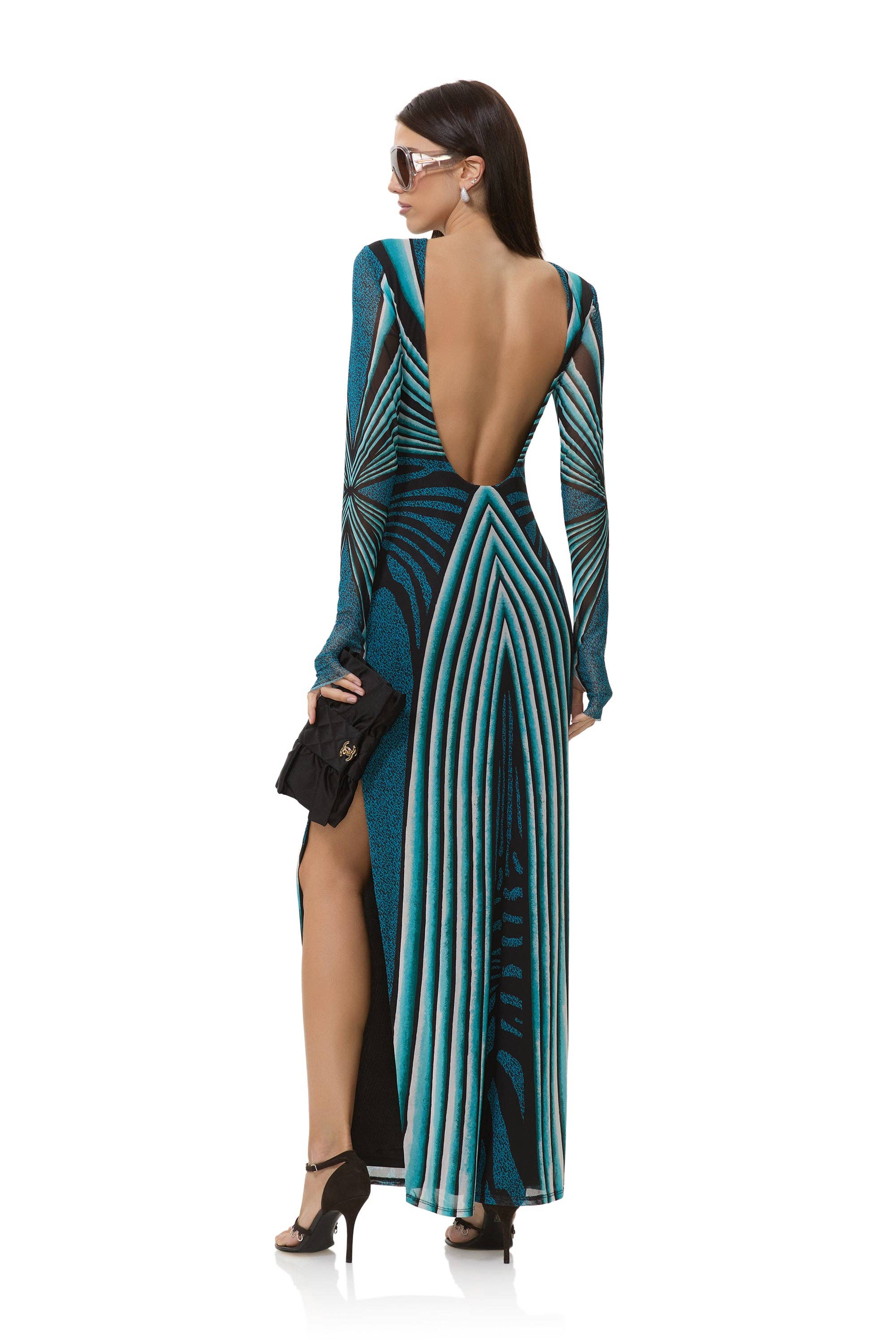 AFRM - Nettie Dress - Aqua Animal