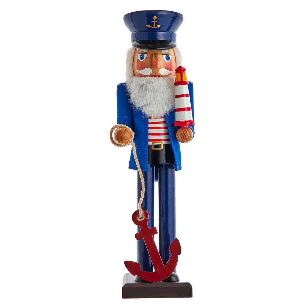 Kurt S. Adler, Inc. - 15"SAILOR NUTCRACKER W/ANCHOR+LIGHTHSE