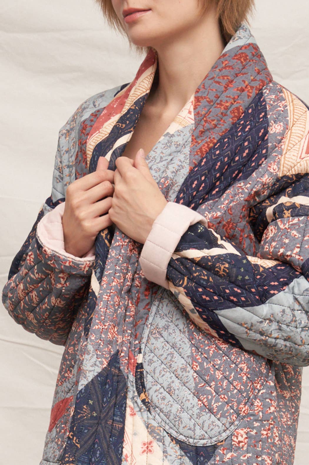 En Crème - Multi Print Quilted Jacket