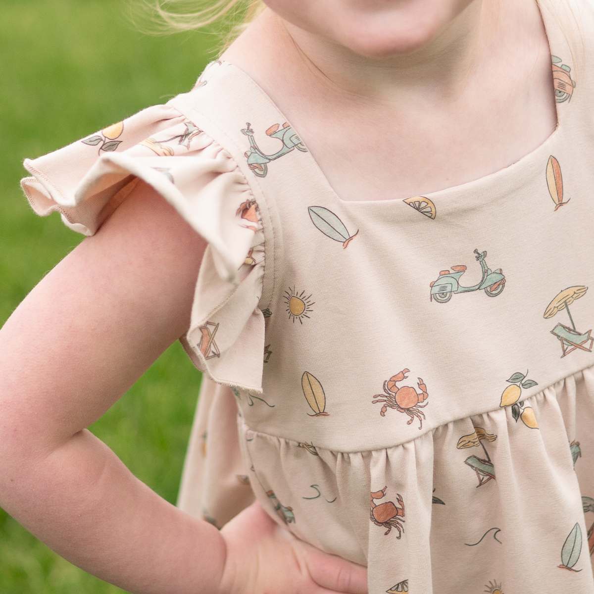 bug + bean kids - Organic Cotton Flutter Dress | Summer Vibes