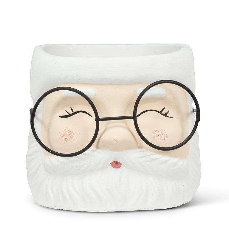 Abbott - Large Santa Planter with Glasses