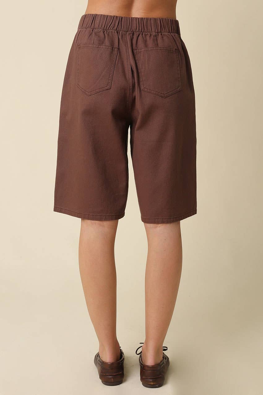 Olivaceous - Dana Tailored Bermuda Shorts