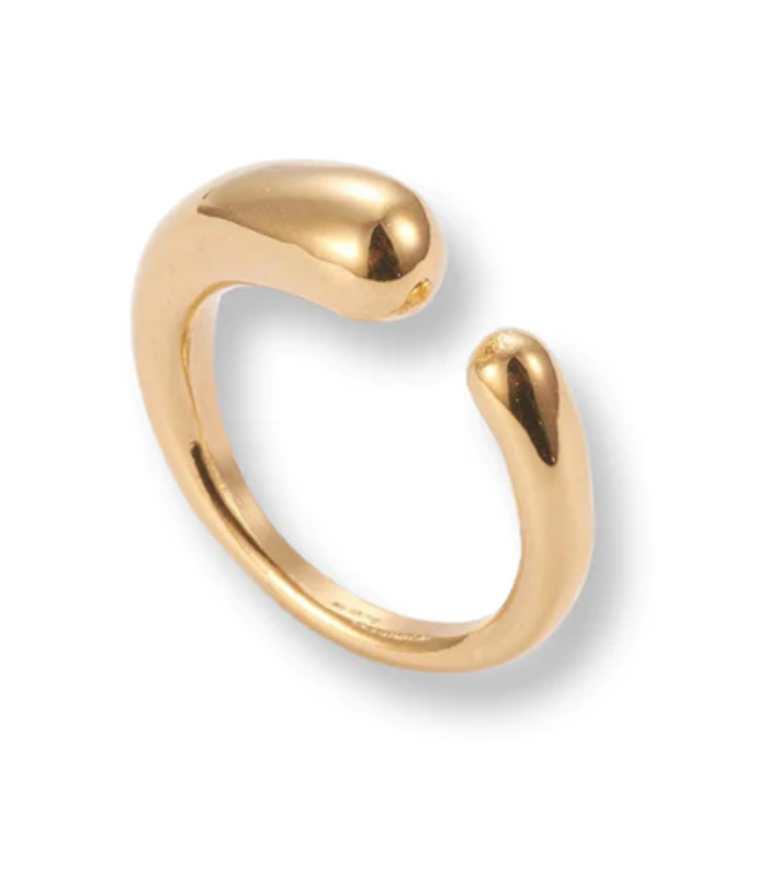 HoopLa - Modern Open Ring- Open Gold Steel PVD long lasting