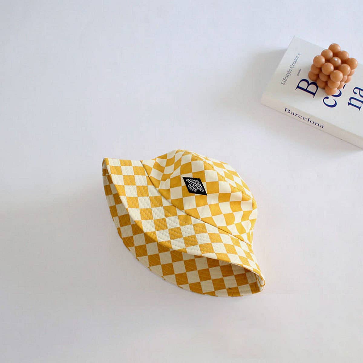 STYLISH CHILDREN'S TRAVEL CHECKERBOARD BUCKET HAT