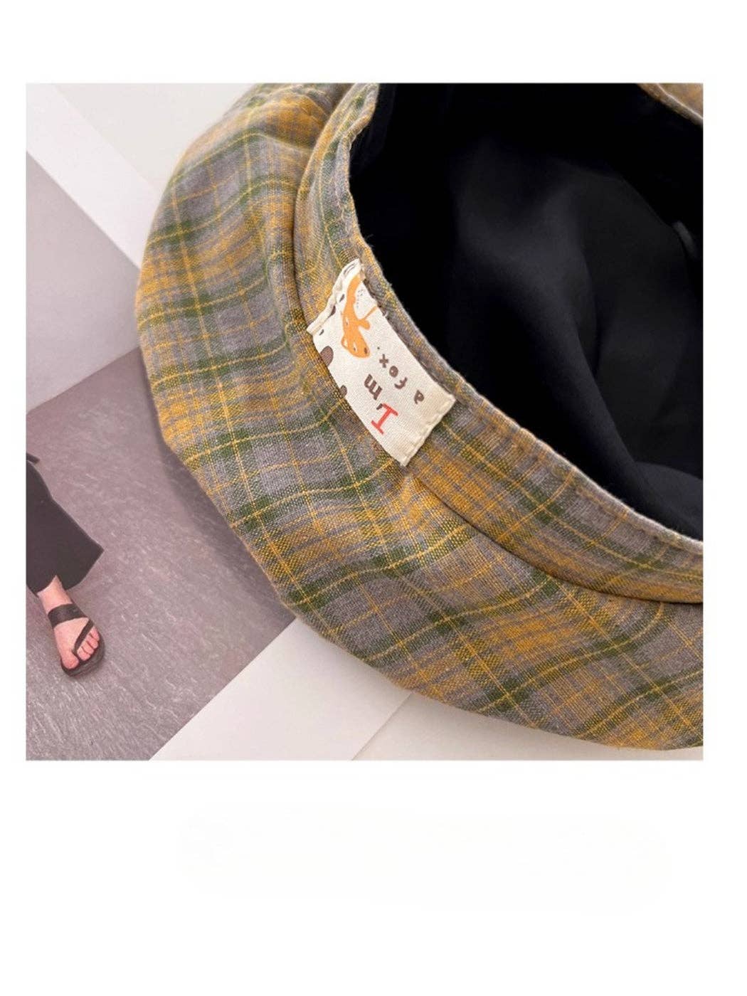 Funkyrel® Atzbranding Limited - Haila - Plaid Patch Casual Beret Hat