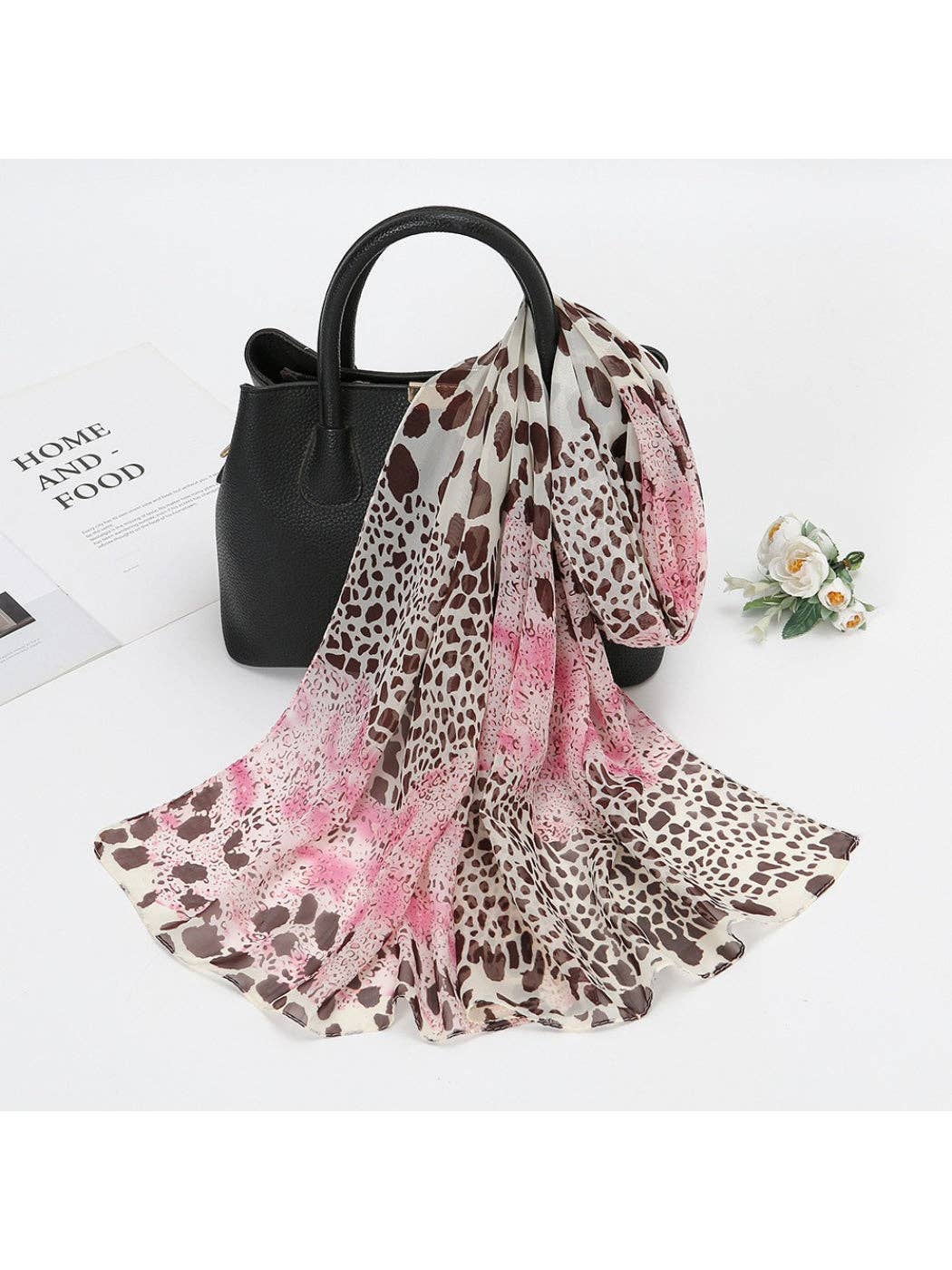 Funkyrel® Atzbranding Limited - Scarvii - Leopard Fade Print Spring Summer Scarf