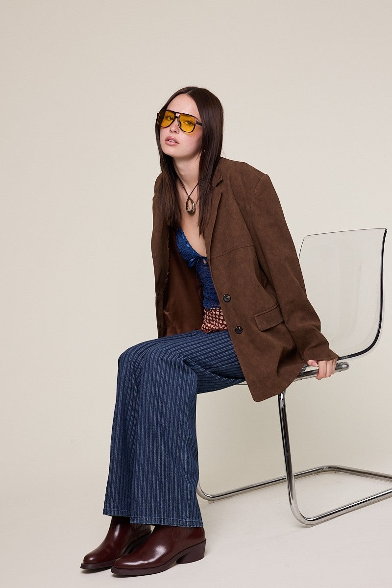 Double Buttons Oversized Jacket