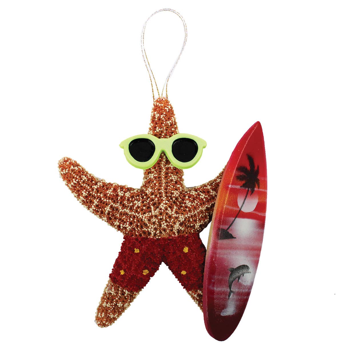 California Seashell Company - Surfer Sugar Starfish Ornament