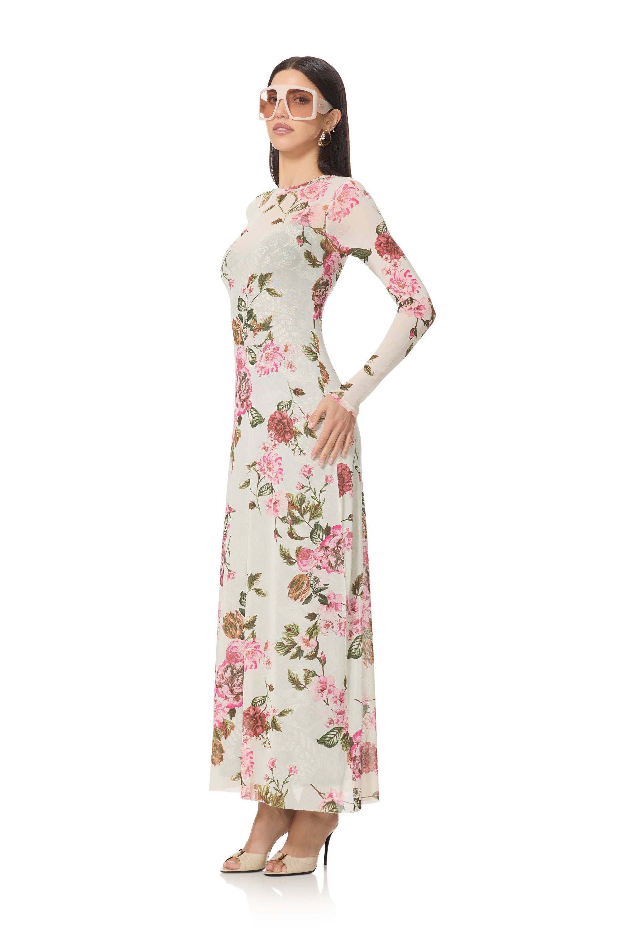 AFRM - Paola Dress - Layered Roses