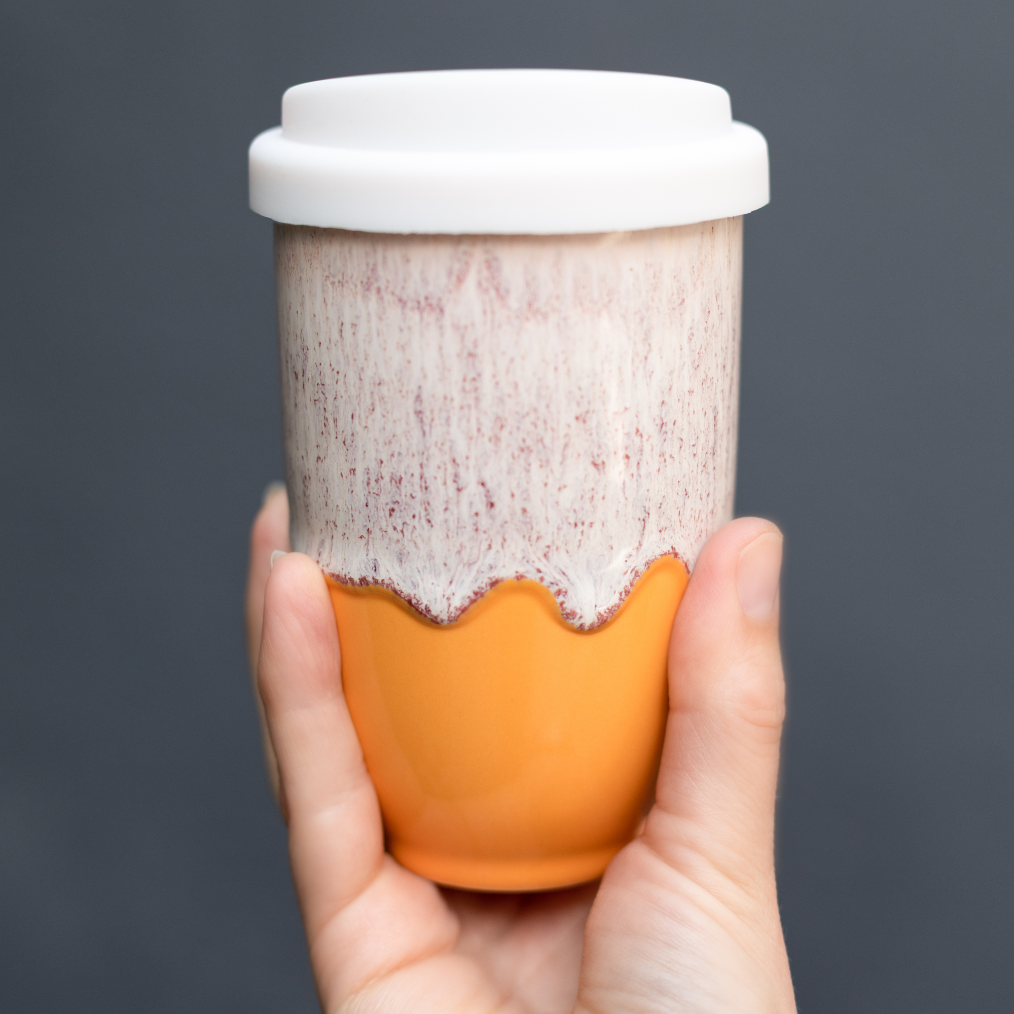 Nova Ceramics Travel Mugs - Grapefruit 12oz Ceramic Travel Mug – Reusable & Stylish