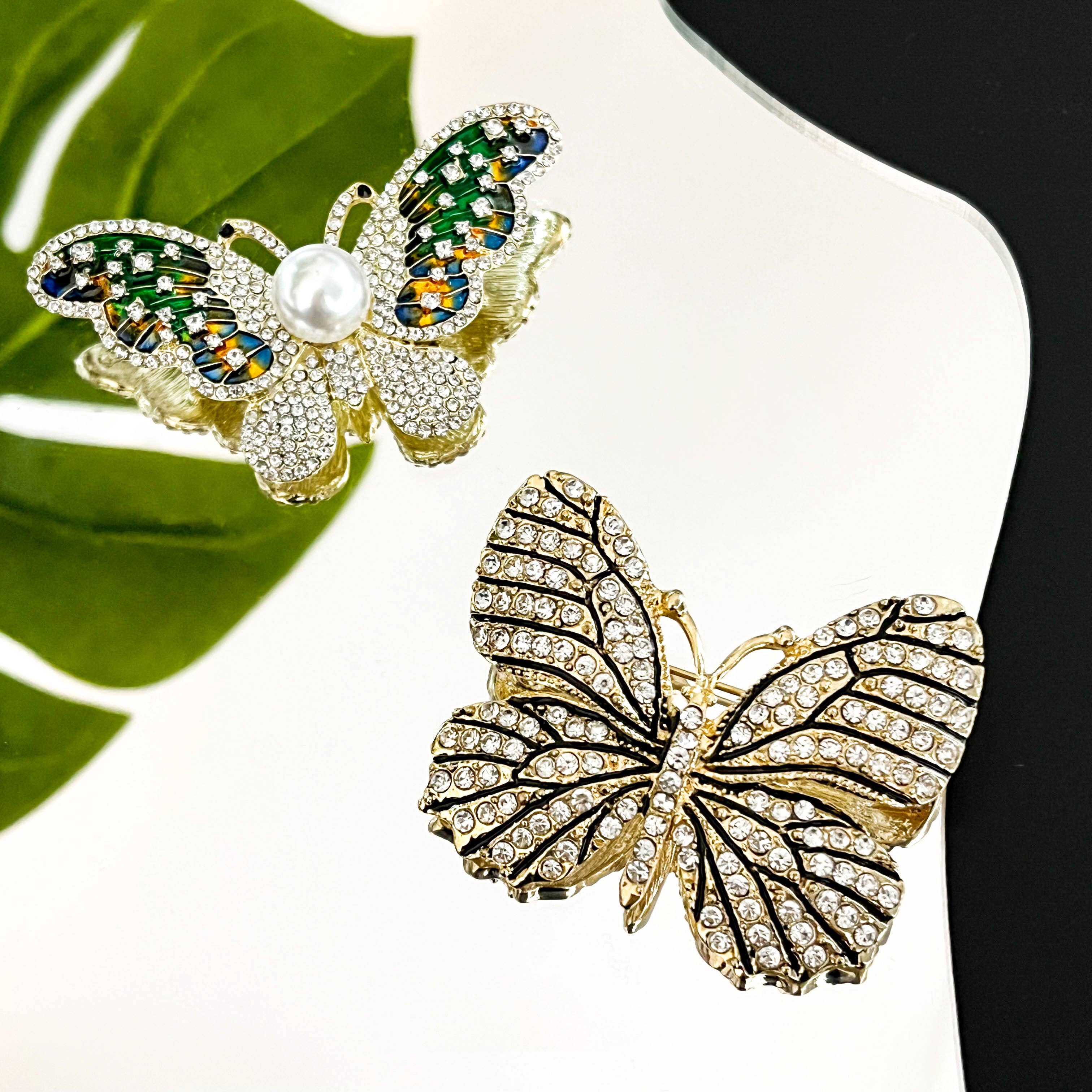 SoapElenGlen - Luxury Butterfly Brooch, Elegant Statement Pin