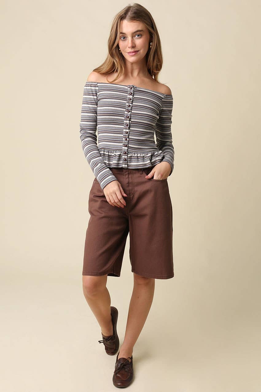 Olivaceous - Dana Tailored Bermuda Shorts