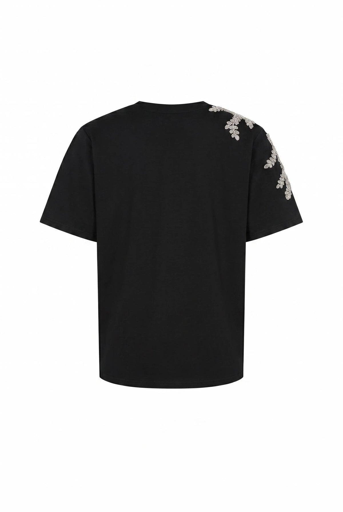 RIVIR - Short Sleeve T-shirt with Beaded Applique