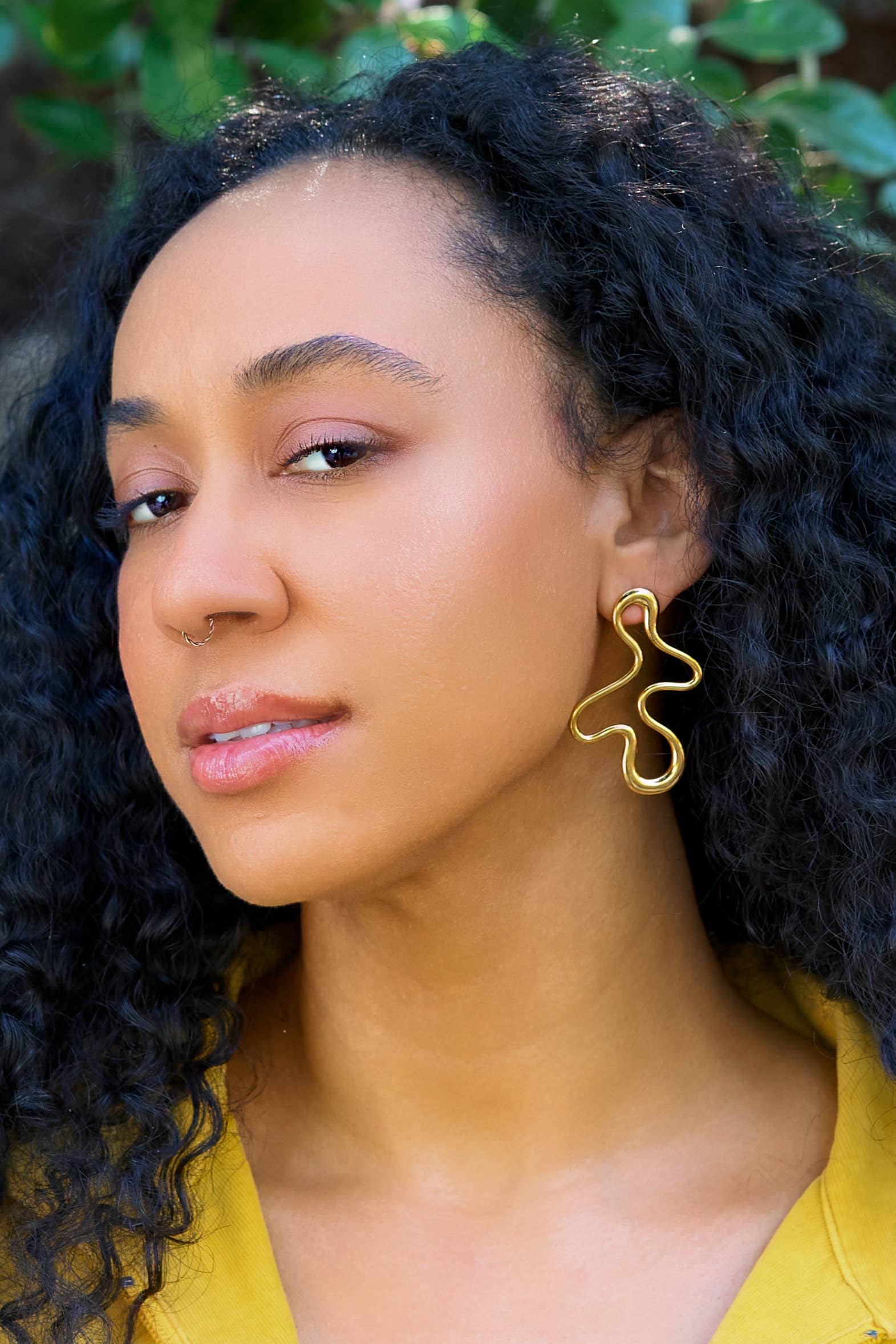 Peter and June - Amoeba Studs - 18K Gold Plated