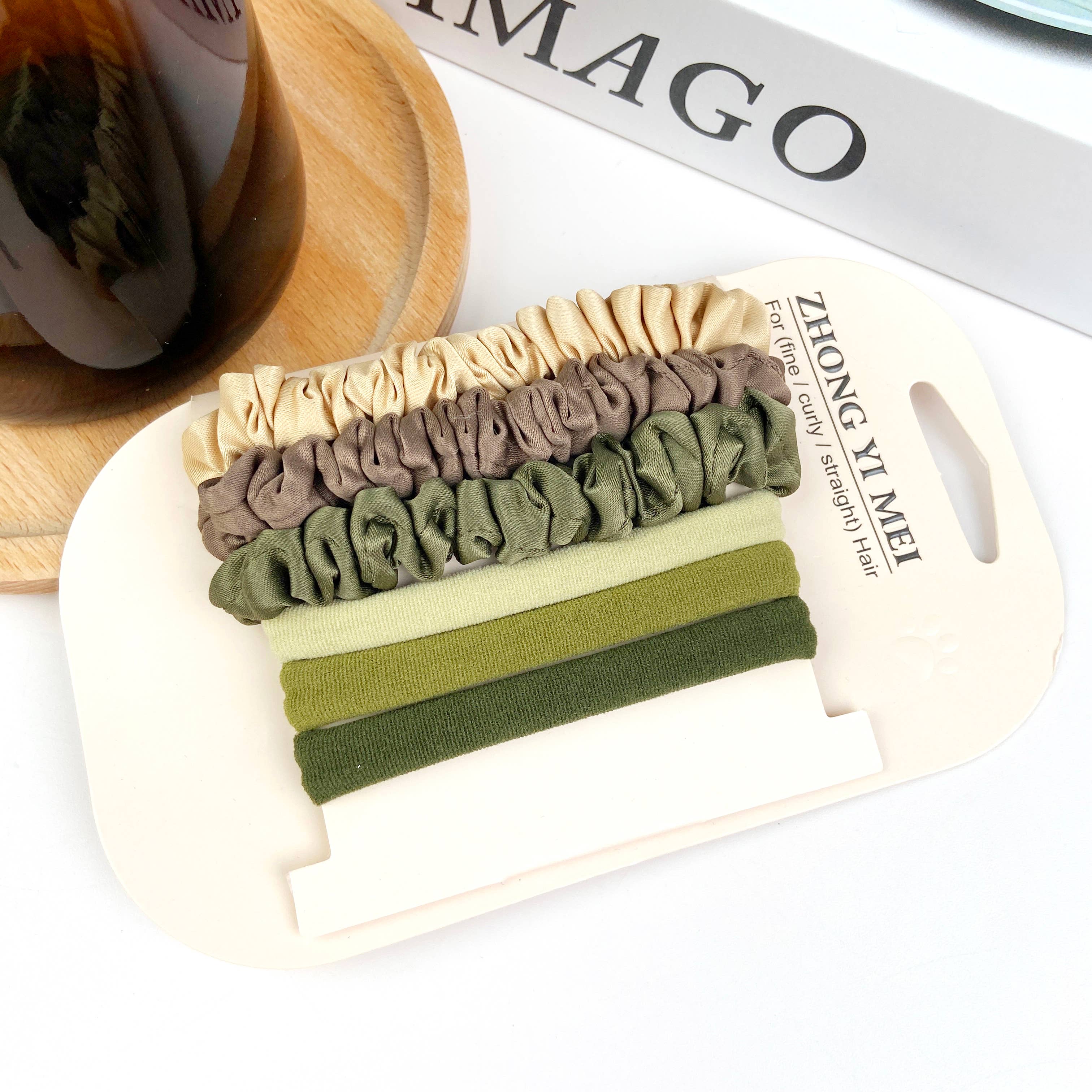 SoapElenGlen - 6PCS colorful  high elastic sweet hair tie