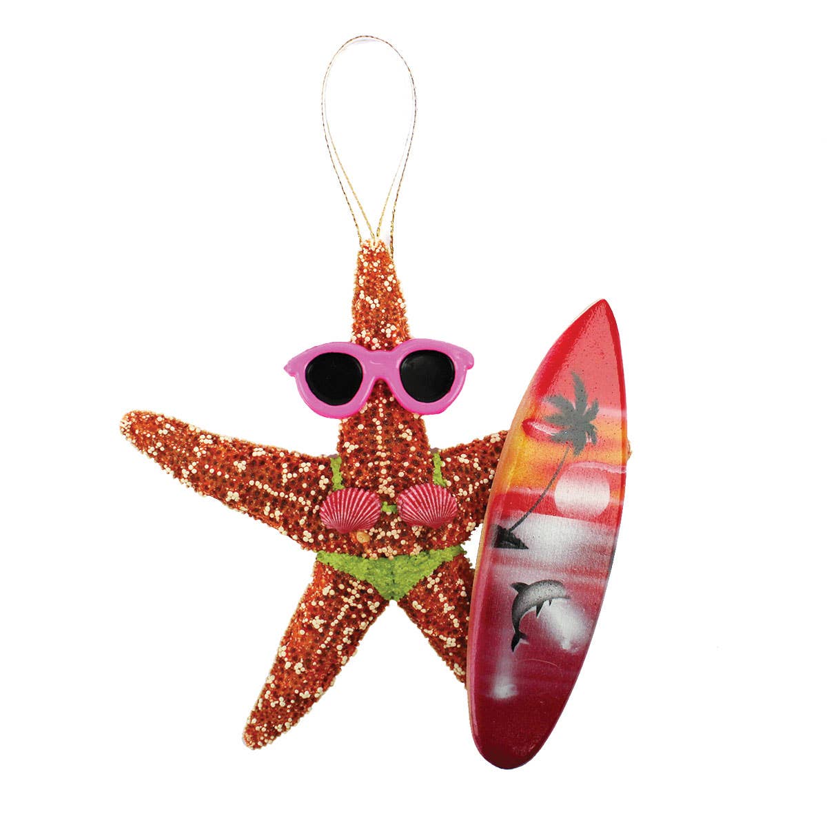 California Seashell Company - Surfer Girl Sugar Starfish Ornament