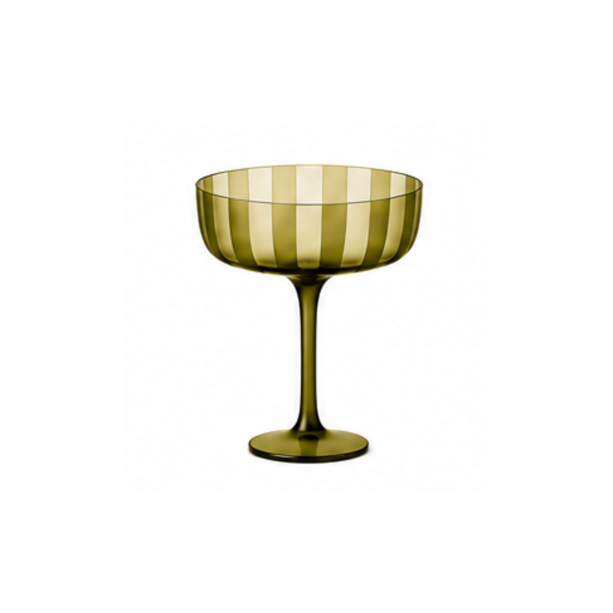 Emergency Confetti - Stripe Coupe Glass