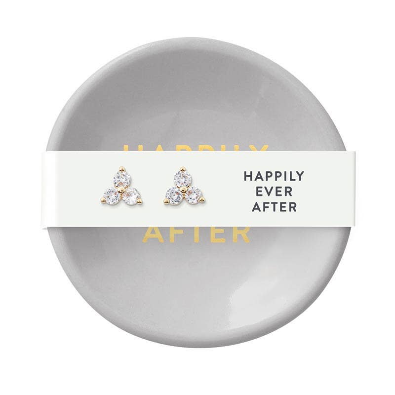 Santa Barbara Design Studio by Creative Brands - Ceramic Ring Dish & Earrings - Happily Ever After