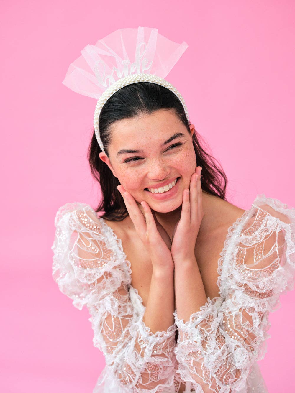 xo, Fetti - Bridal Pearl Headband Accessory, Bridal Shower Gift, Bach