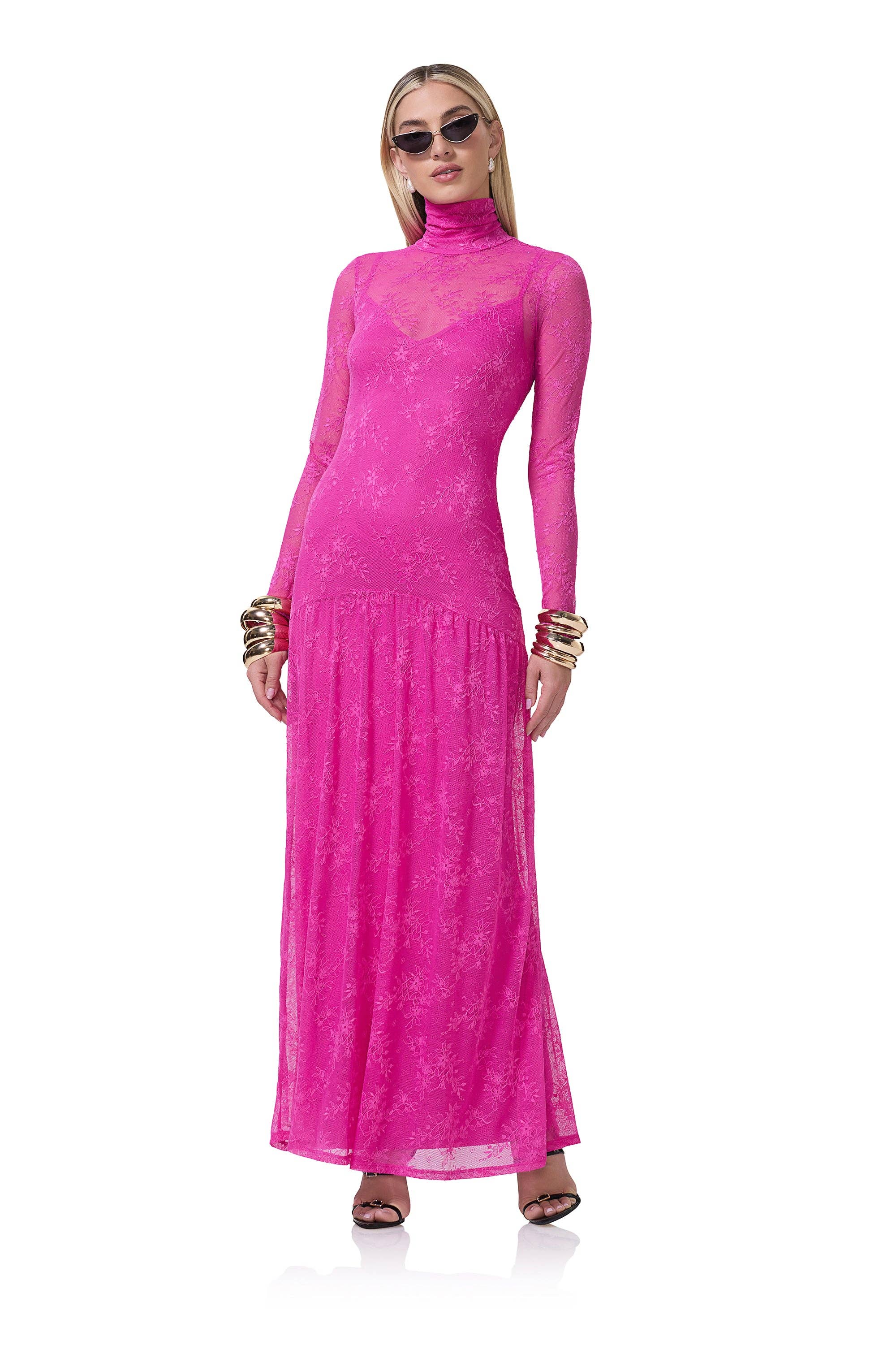 AFRM - Amala Lace Dress - Cosmo Pink