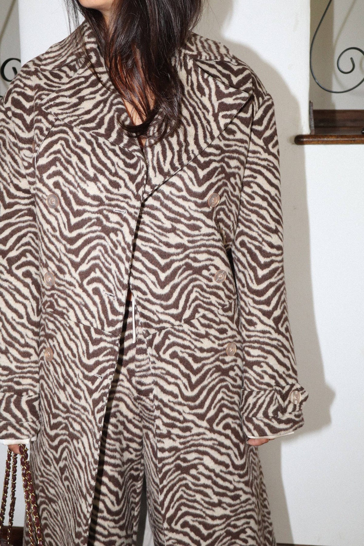 Bailey Rose - Zebra Trench Coat