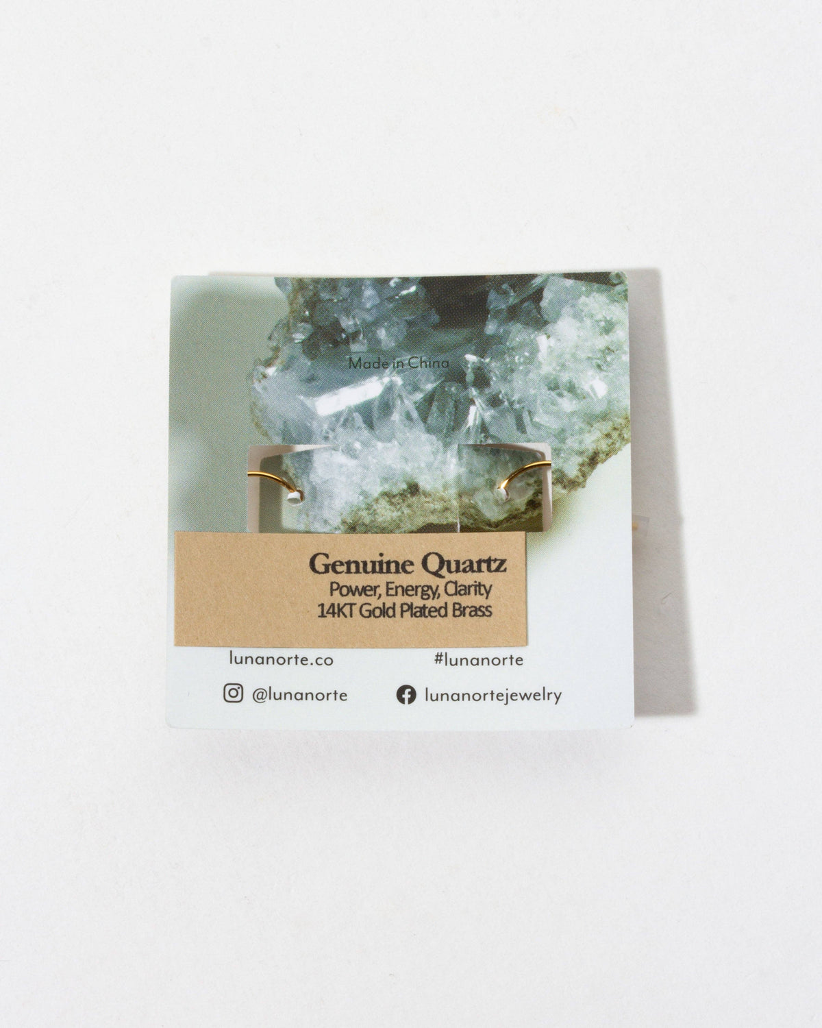 Luna Norte - Prism Mini Hoop Earrings- Quartz