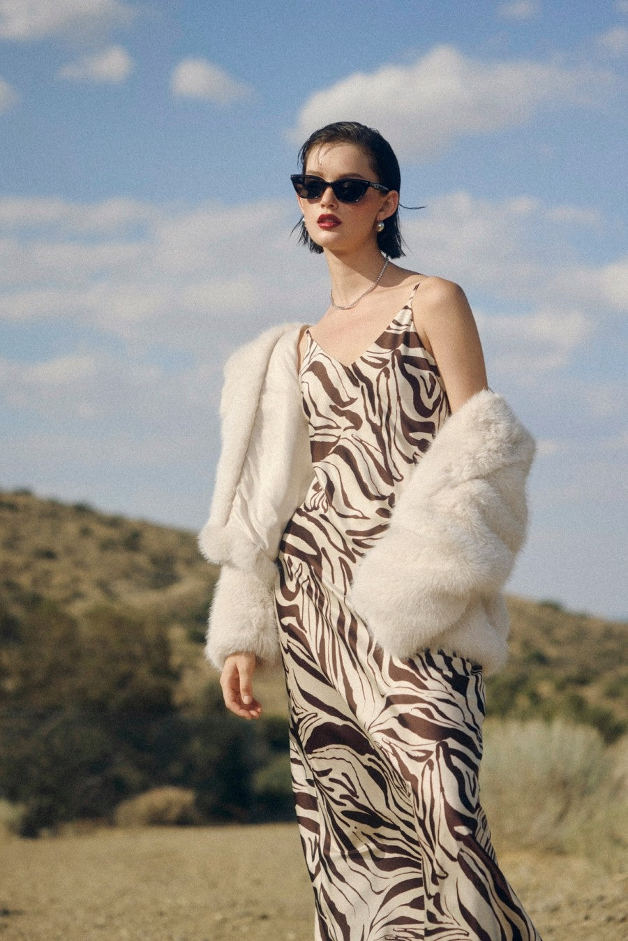 Drifted Earth Bias Cut Maxi Dress