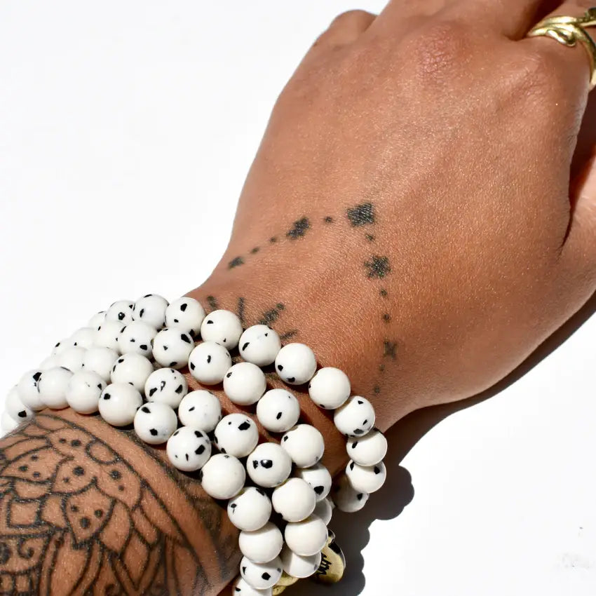 Often Wander - Beaded Bracelet – Dalmatian Jade