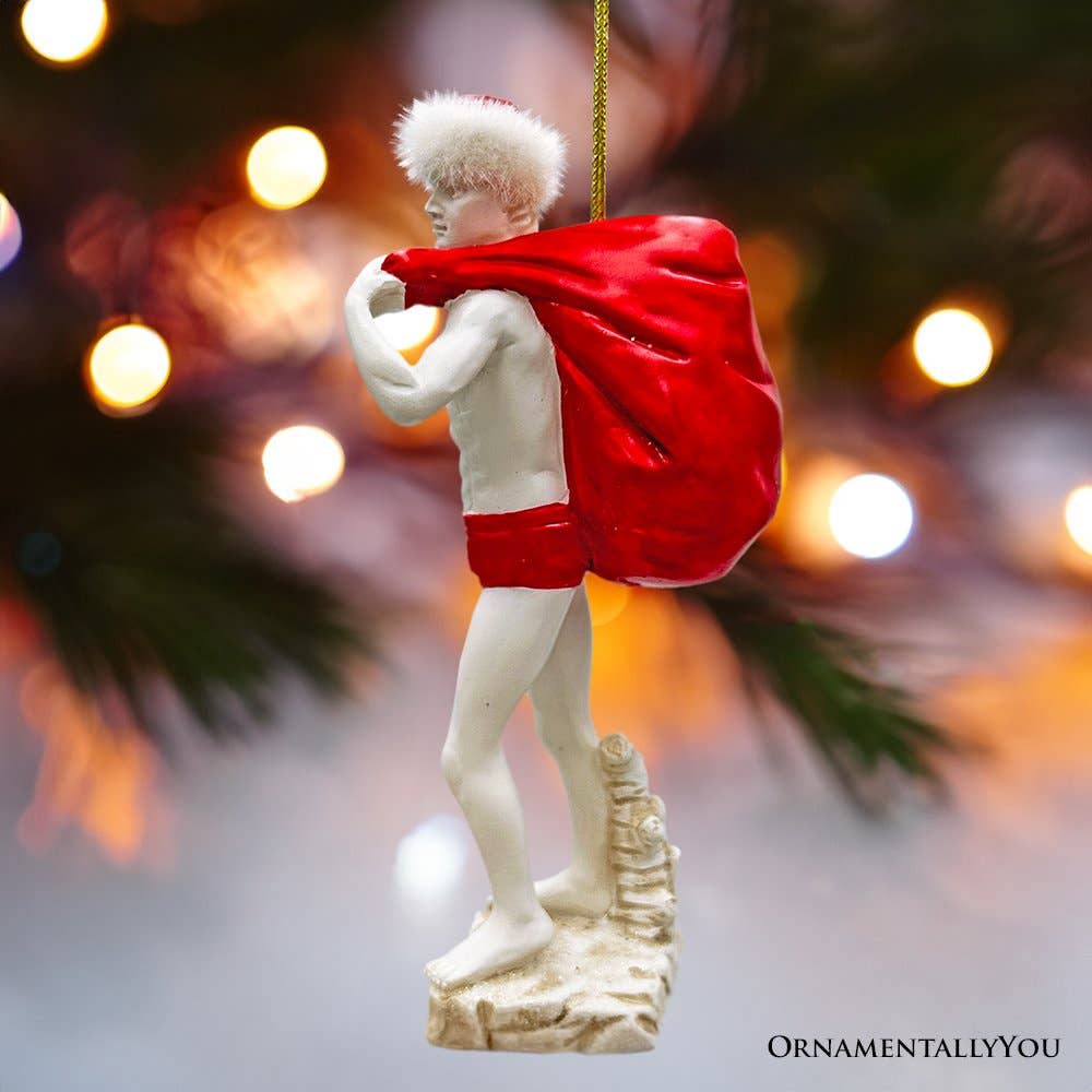 OrnamentallyYou - Festive Statue of David Ornament, Unique Italian Renaissance