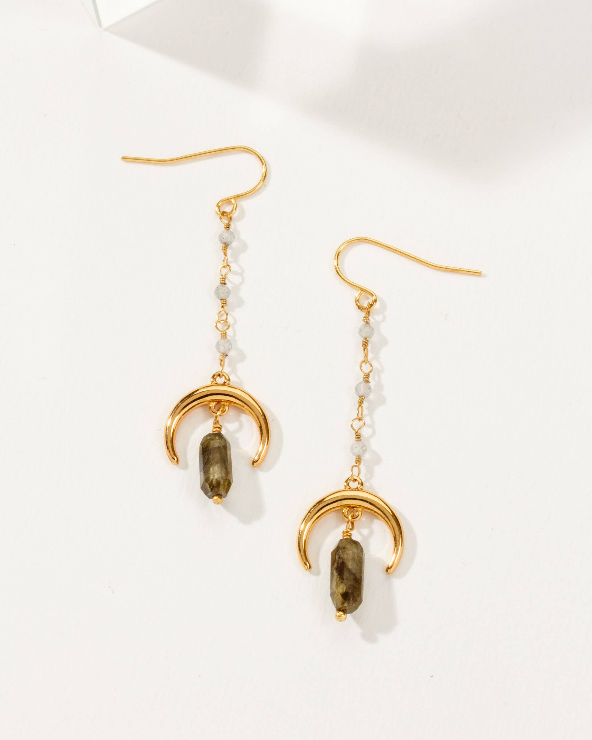 Luna Norte - Moon Goddess Earrings- Labradorite