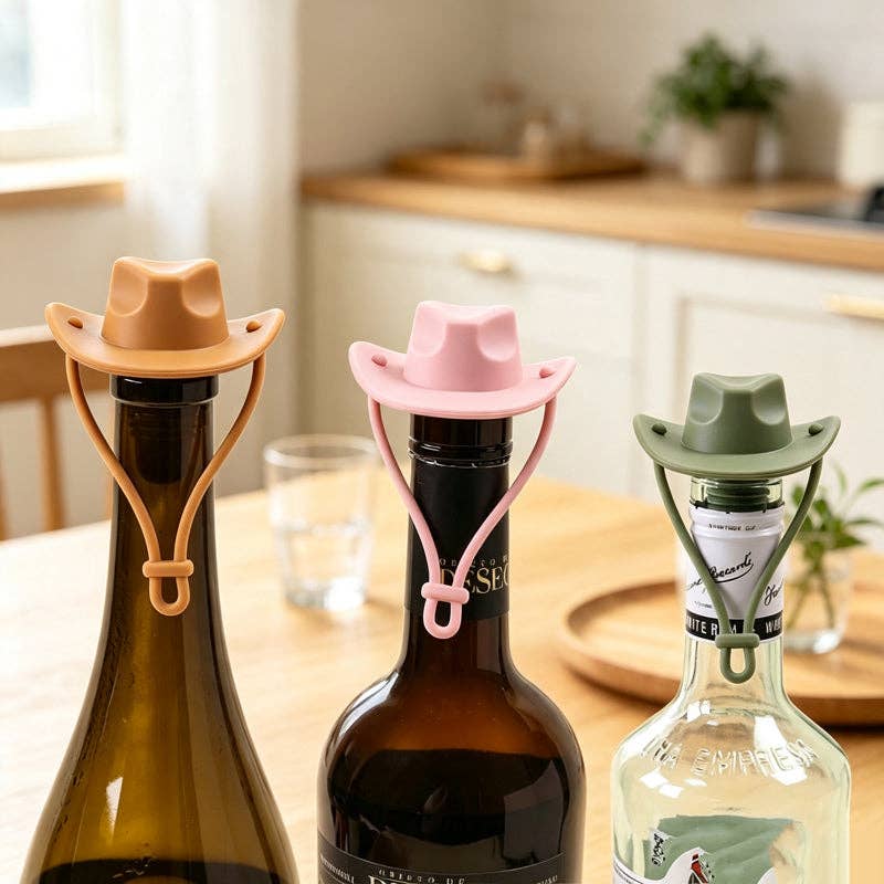 CouldNook - CouldNook Cowboy Hat Silicone Wine Stopper‑Novelty Bottle Sealer