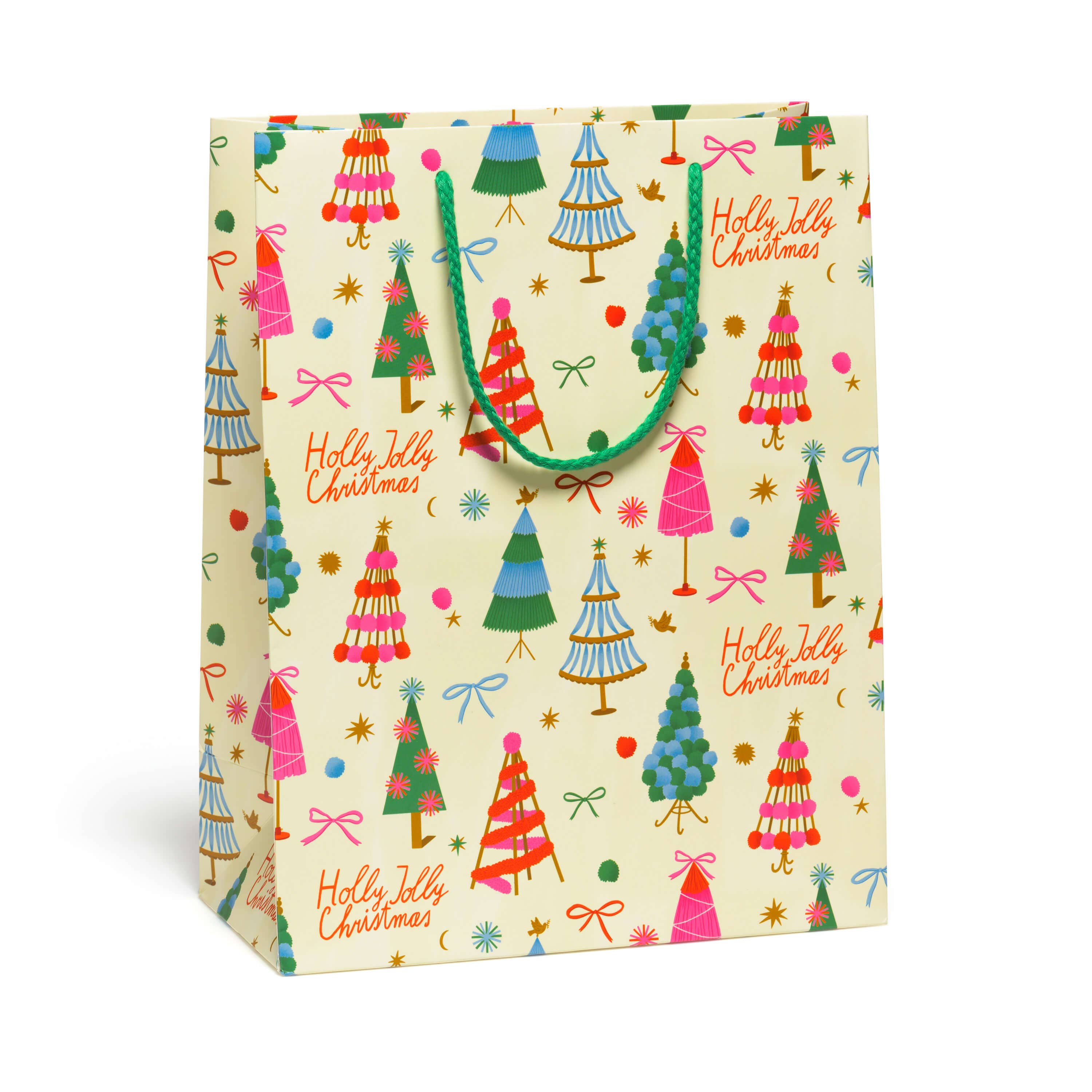 Red Cap Cards - Holly Jolly Trees gift bags