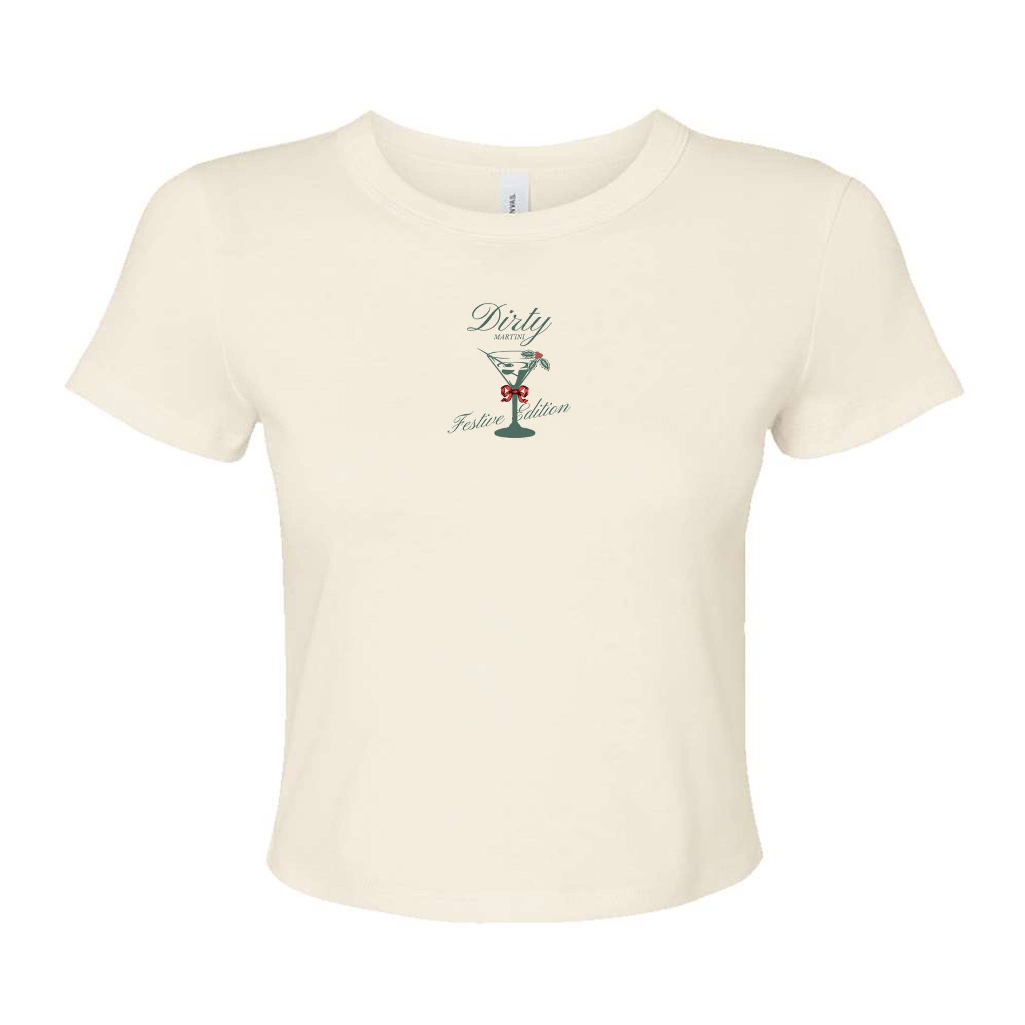 femfetti - Festive Simple Dirty Martini Micro Rib Baby Tee