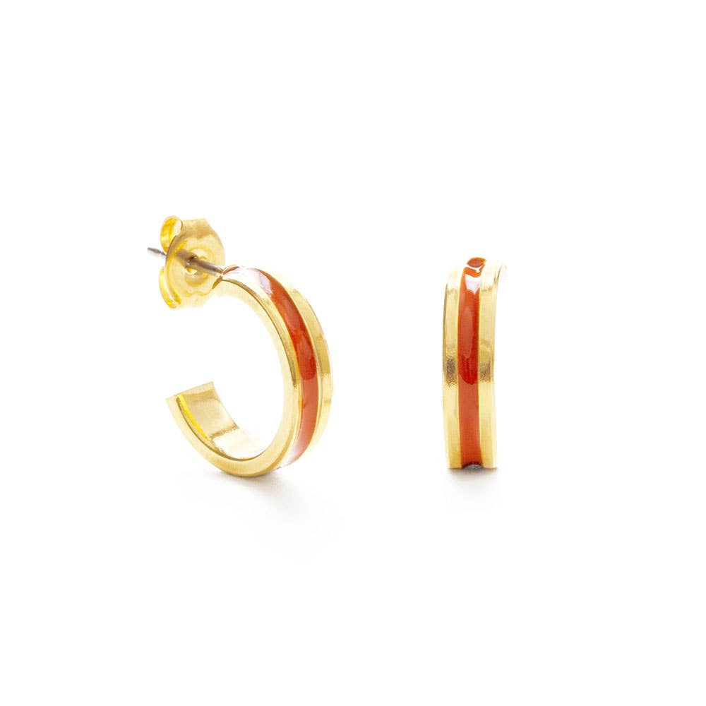 Amano Studio - Channel Enamel Hoops