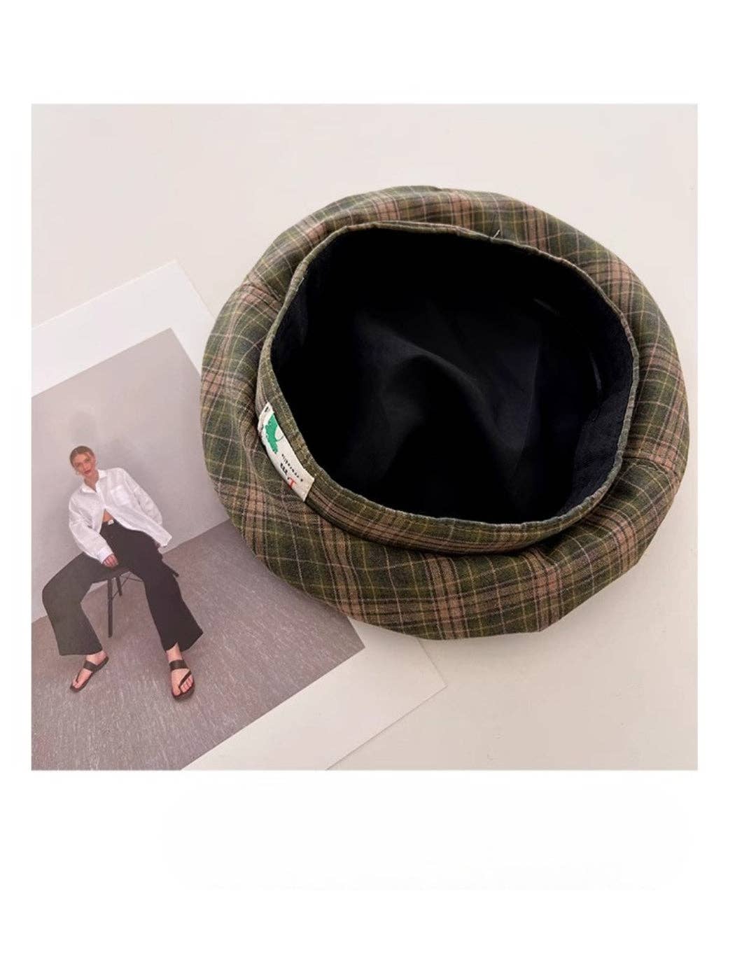 Funkyrel® Atzbranding Limited - Haila - Plaid Patch Casual Beret Hat